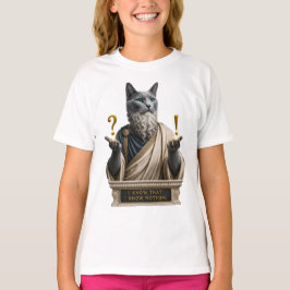 Camiseta Gato Socrates Azul Russo