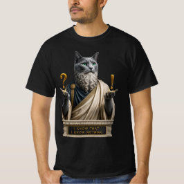 Camiseta Gato Socrates Azul Russo