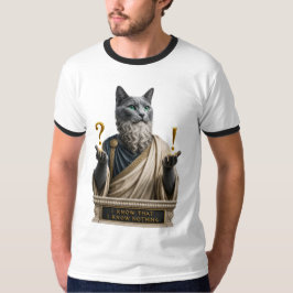 Camiseta Gato Socrates Azul Russo