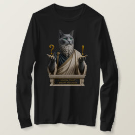 Camiseta Gato Socrates Azul Russo