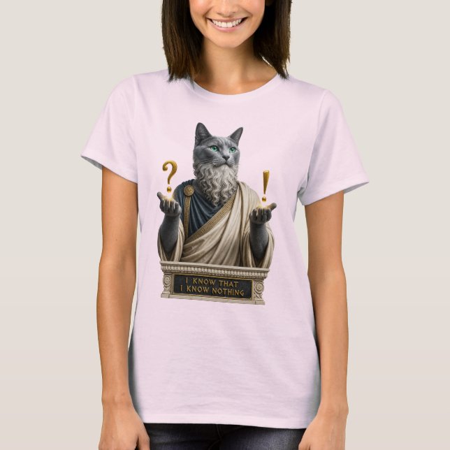 Camiseta Gato Socrates Azul Russo (Frente)
