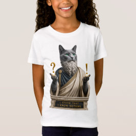 Camiseta Gato Socrates Azul Russo