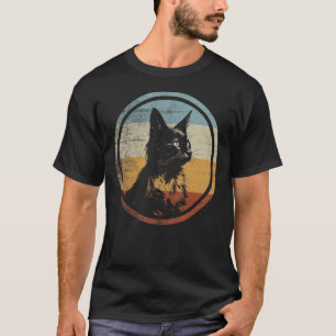 Camiseta Gato Somali Estilo Retro