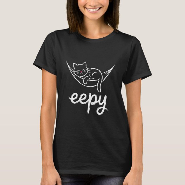 Camiseta Gato Sonolento Meme Divertido (Frente)