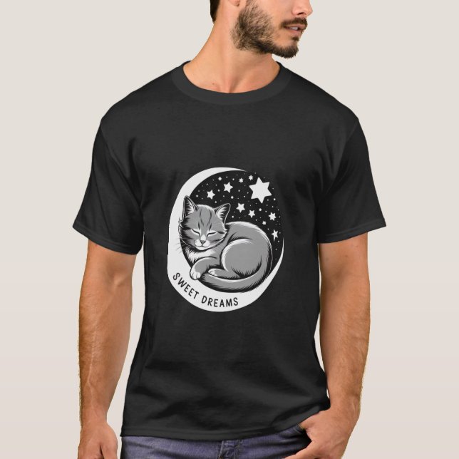 Camiseta Gato Sonolento Sonhos (Frente)