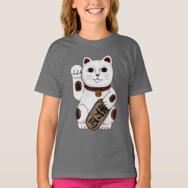 Camiseta Gato Sortudo Japonês (Frente)