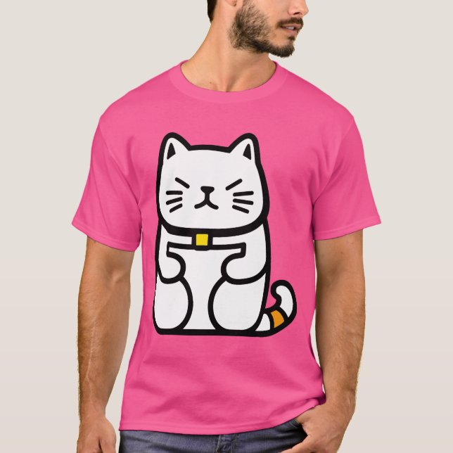 Camiseta Gato Sortudo Japonês ou Maneki-Neko (Frente)
