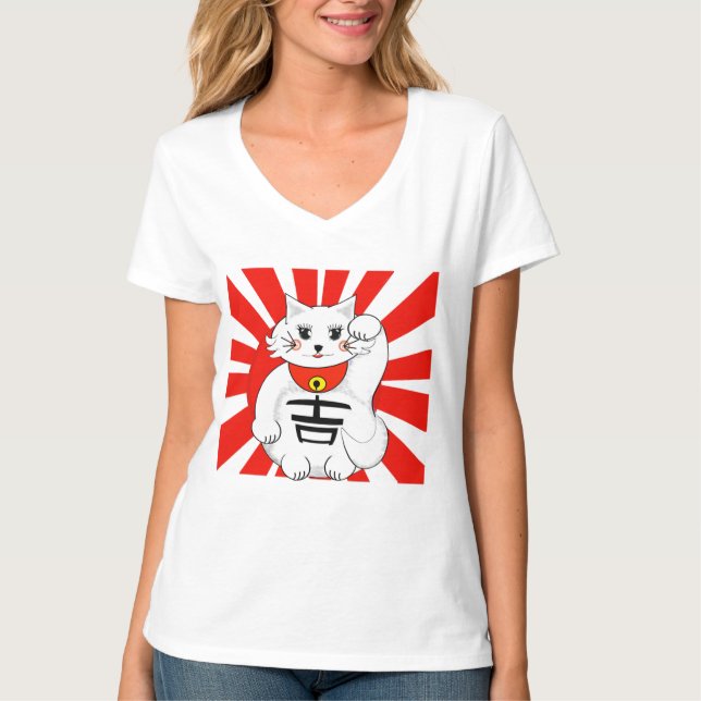 Camiseta Gato Sortudo - Maneki Neko - Becking (Frente)