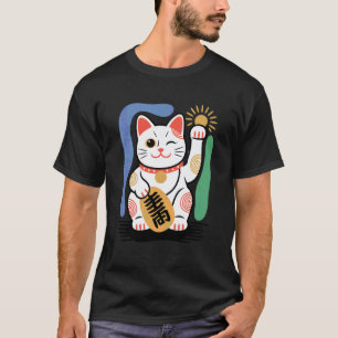 Camiseta Gato Sortudo Maneki Neko Japonês Acenando Charme