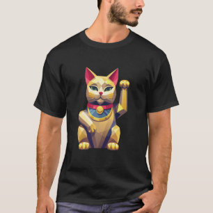 Camiseta Gato Sortudo Maneki Neko Japonês Legal Amuleto da