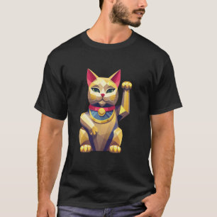 Camiseta Gato Sortudo Maneki Neko Japonês Legal Amuleto da