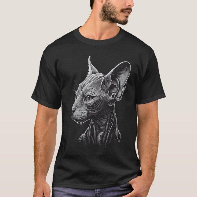 Camiseta Gato Sphynx (Frente)