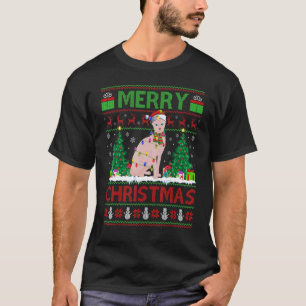 Camiseta Gato Sphynx Árvore de Natal Papai Noel Feio Gato S