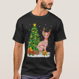 Camiseta Gato Sphynx Cat Lover Correspondente ao Xmas Ilumi