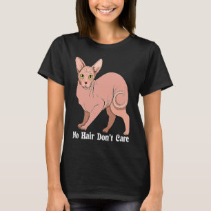 Camiseta Gato Sphynx Fofo Sem Cabelo Não Me Importo Gato Gr