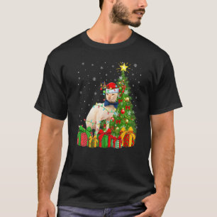Camiseta Gato Sphynx Luzes de Natal Papai Noel Gato Sphynx 