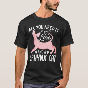 Camiseta Gato Sphynx Para Homens Mulheres Gato Animal de Es