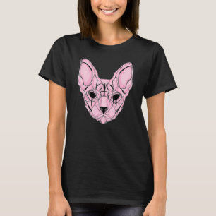 Camiseta Gato Sphynx Pastel Gótico
