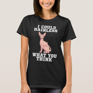 Camiseta Gato Sphynx Sem Pelo Amante de Animais de Estimaçã