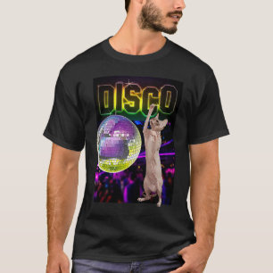 Camiseta Gato Sphynx sem pelo na Disco Gato Dançante