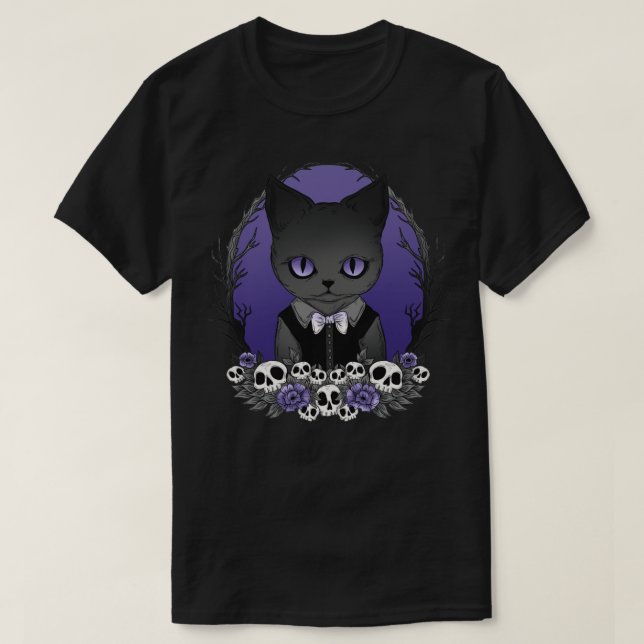 Camiseta Gato Spooky (Frente do Design)