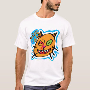 Camiseta Gato Sr por Eli - T Branco