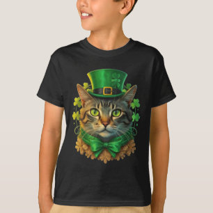 Camiseta Gato St Patricks Dia de São Patrício Para Homens M