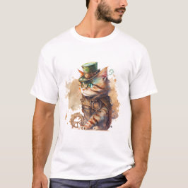 Camiseta Gato Steampunk Adorable and Cute