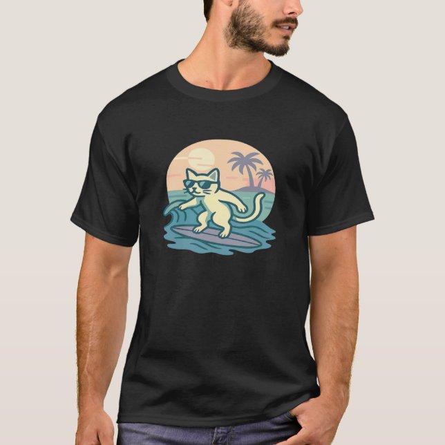 Camiseta Gato Surfista (Frente)