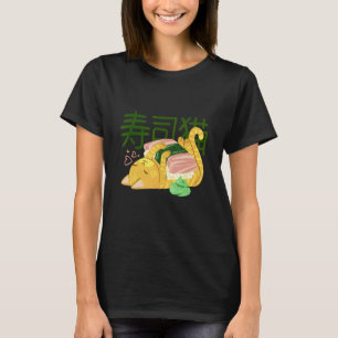 Camiseta Gato Sushi Neko Japão Retro