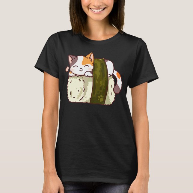 Camiseta Gato Sushi Neko Japonês (Frente)