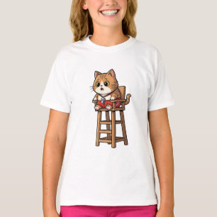 Camiseta Gato Tabby Gengibre Salvavidas Infantil