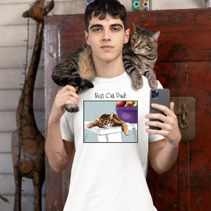 Camiseta Gato Tabby Laranja dia de os pais