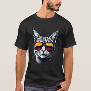 Camiseta Gato Tabby Patriótico Colombiano Bandeira da Colôm