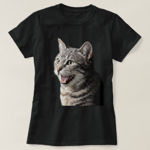 Camiseta Gato Tabby Silvando Arte Fotográfica Realista