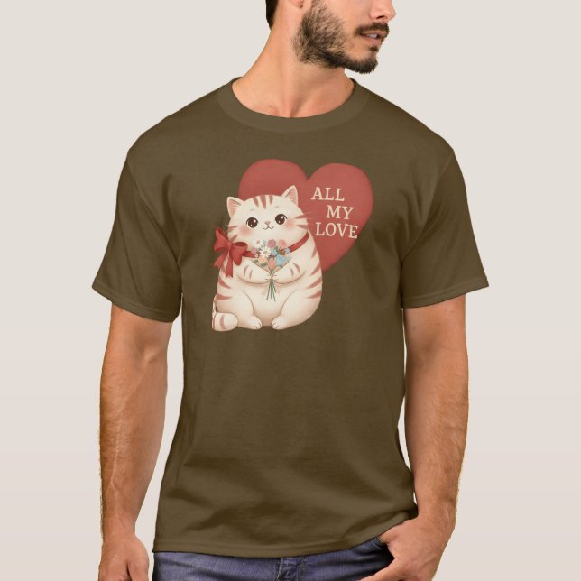 Camiseta Gato Tabby Todo Meu Amor (Frente)