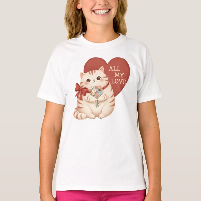 Camiseta Gato Tabby Todo Meu Amor (Frente)
