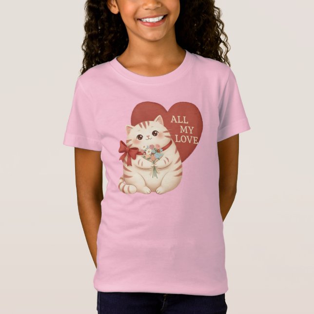 Camiseta Gato Tabby Todo o Meu Amor (Frente)