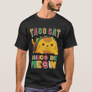 Camiseta Gato Taco Cinco De Meow Divertido Cinco De Mayo Pa
