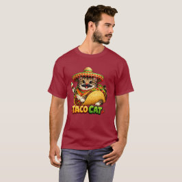 Camiseta Gato Taco Engraçado – Ilustração de Gato Amante de