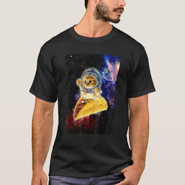 Camiseta Gato Taco Espacial Louco (Frente)