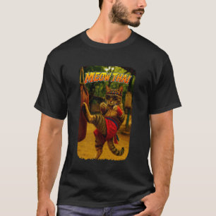 Camiseta Gato Tailandês Muay Thai Engraçado Meow Meme de Ga