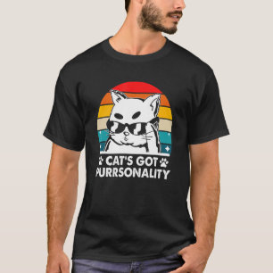 Camiseta Gato Tem Personalidade Gato Ditos Citações de Gat