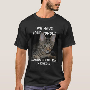 Camiseta Gato tem seus sequestradores de língua Gato Crimi