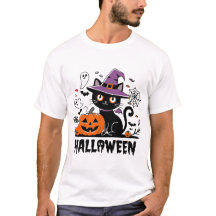Gato Testemunha com Pumpkins - Diversão do Hallowe