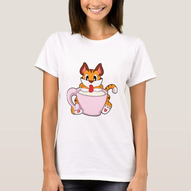 Camiseta Gato-Tigre com Xícara de Leite.PNG (Frente)