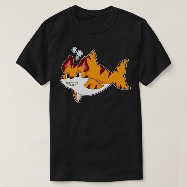 Camiseta Gato-Tigre como na Água (Frente do Design)