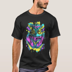 Camiseta Gato Tigre Dente de Sabre Animal Pré-Histórico Ext
