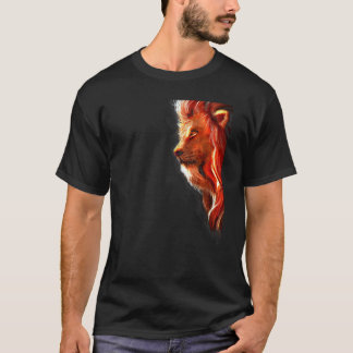 Camiseta Gato Tigre Sombras Reflexo Forte Negrito Profundo