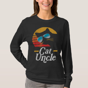Camiseta Gato Tio Vintage 80s Estilo Cat Retro Óculos Solar